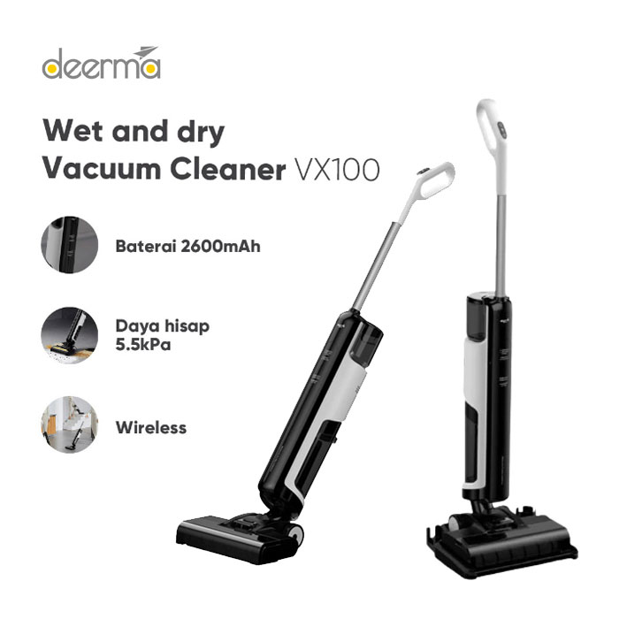 Deerma Vacuum Cleaner Basah dan Kering Wireless Multi Fungsi - VX100